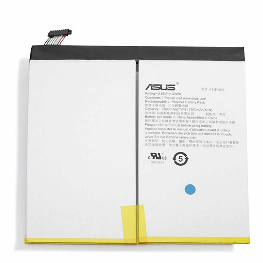 Asus C12P1602 0B200-02150000 0B200-02110200 batterie originale 3.85V 7600mAh, 30Wh pour ordinateur portable Asus ZENPAD 3S 10 Z500KL-1A016A séries